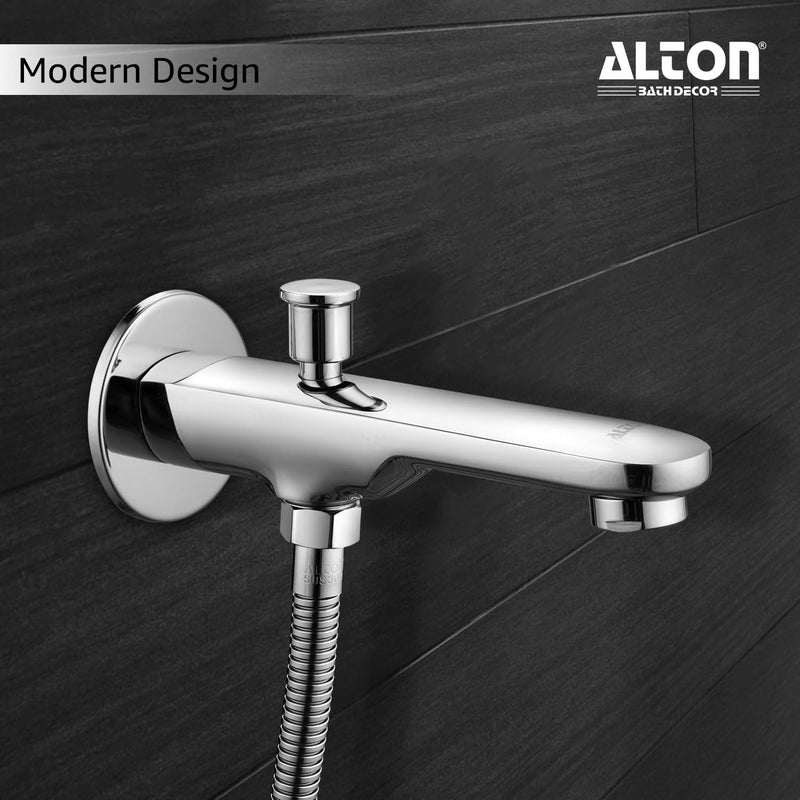 Alton XNO5110, Bath Tub Spout With Button Attachment For Hand Shower, Silver - Image 3