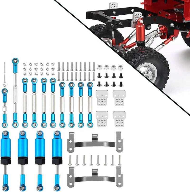 klarako Upgrade RC Spare Parts Shock /16 Scale for WPL Car Modification , Blue - Image 2