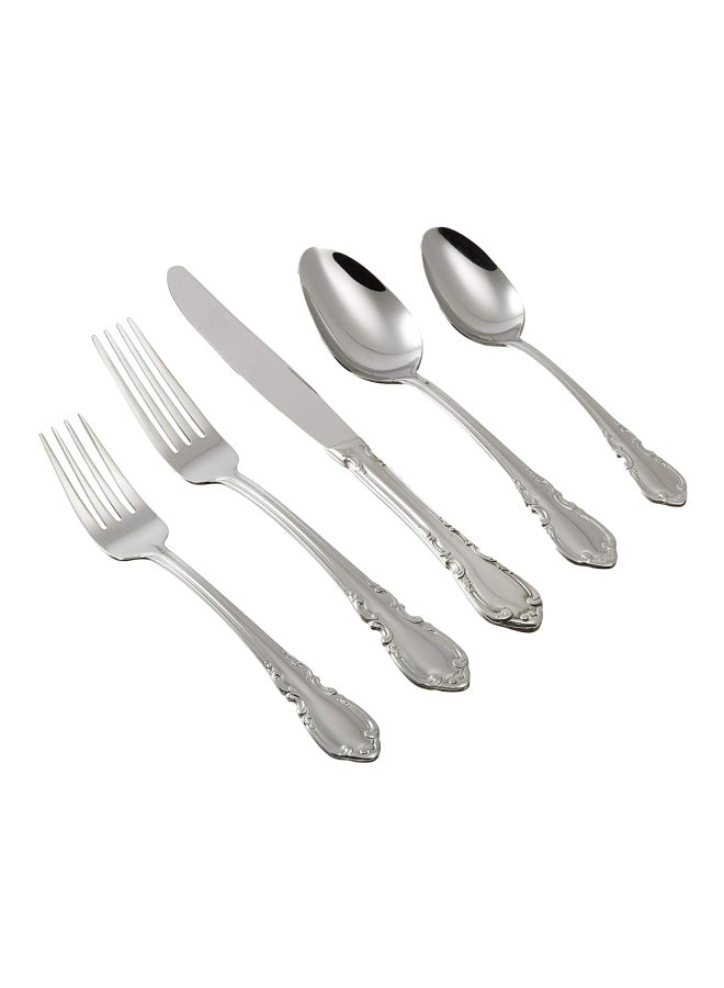 Pfaltzgraff Vienna Everyday Flatware Service for 4, 20 Piece Set, 18/0 Stainless Steel, Silverware Set Vienna - Image 1