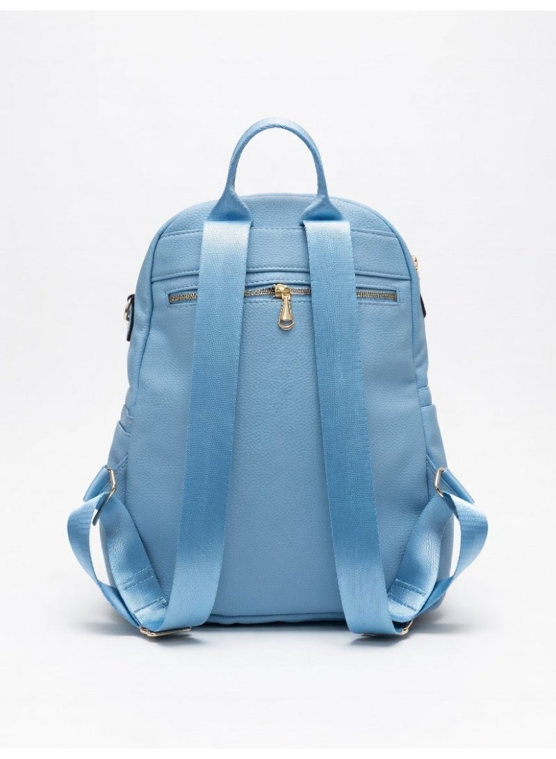 Stylish Multi-Pocket Backpack for Women-Baby Blue - Image 2
