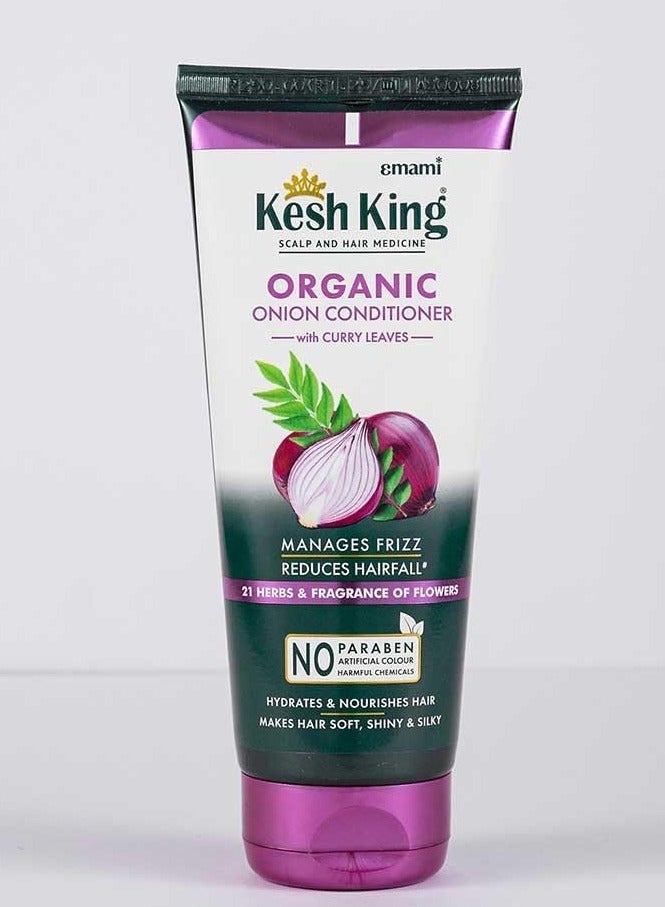 emami Kesh King Organic Onion Conditioner With Curry Leaves For Hydrated And Nourished Hair For All Hair Types 200 ML - Image 1