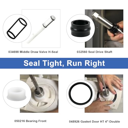 Antrys Tune Up Kit for Taylor 336, 338, 339, 754, 774, 791 and 794, Soft Serve Ice Cream Machine Parts - Includes Seal Draw Valve, Drive Shaft, Door Gasket, Bearing Front, Ice Nozzle Tips Cap & O-Ring Seals - Image 3