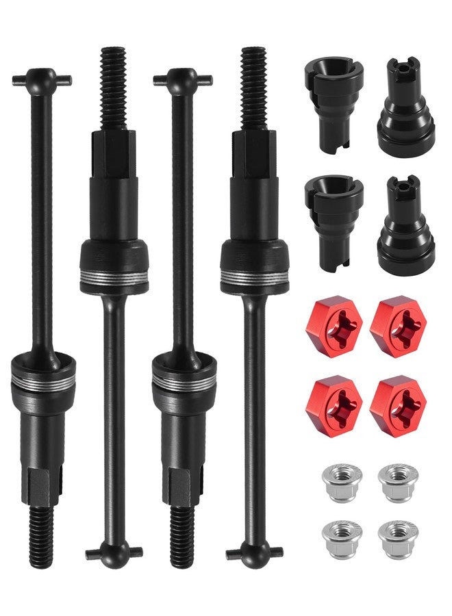YGZICK 2 Pcs #45 Steel CVD Driveshaft Front and Rear Drive Shafts Set Fit for Arrma Mojave Grom 4X4 Brushed RC 1/16 Replace ARA311227 ARA311229 - Image 1