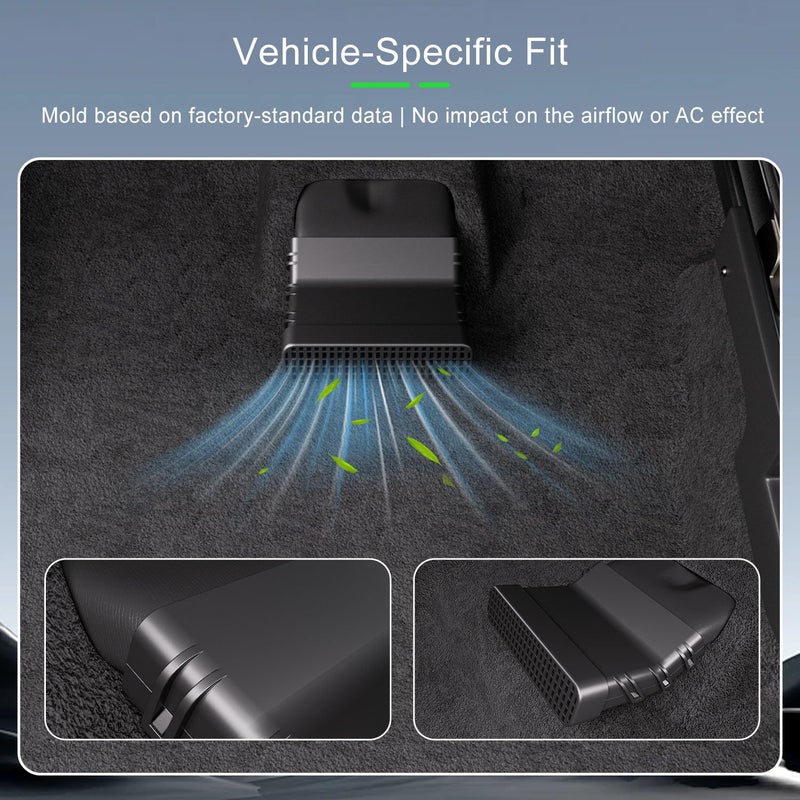 xipoqix Under Seat Vent Deflector Compatible with 2022-2025 Ford Maverick Rear Air Conditioning Vent Directional Extension Not for 2025 Lariat Replacement for 2022-2025 Ford Maverick Accessories - Image 2