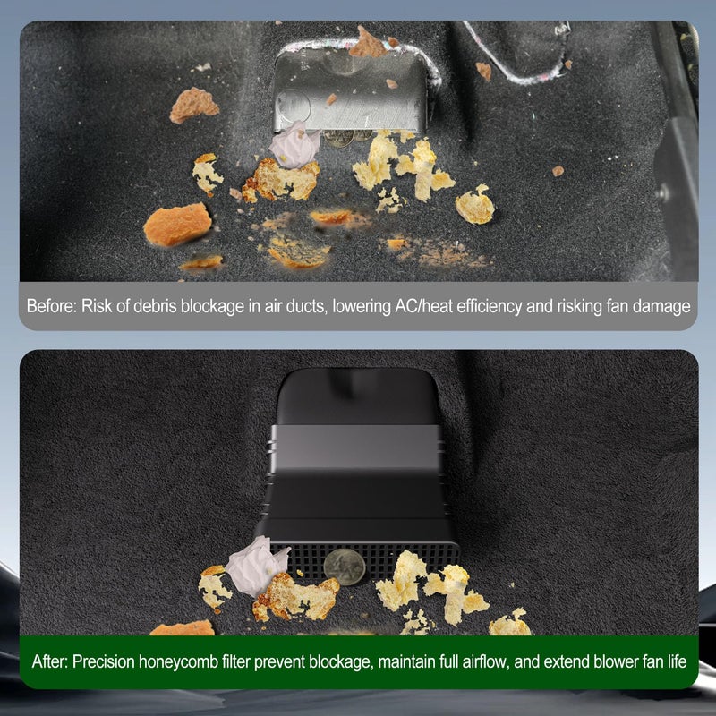 xipoqix Under Seat Vent Deflector Compatible with 2022-2025 Ford Maverick Rear Air Conditioning Vent Directional Extension Not for 2025 Lariat Replacement for 2022-2025 Ford Maverick Accessories - Image 3