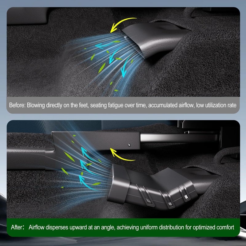 xipoqix Under Seat Vent Deflector Compatible with 2022-2025 Ford Maverick Rear Air Conditioning Vent Directional Extension Not for 2025 Lariat Replacement for 2022-2025 Ford Maverick Accessories - Image 4