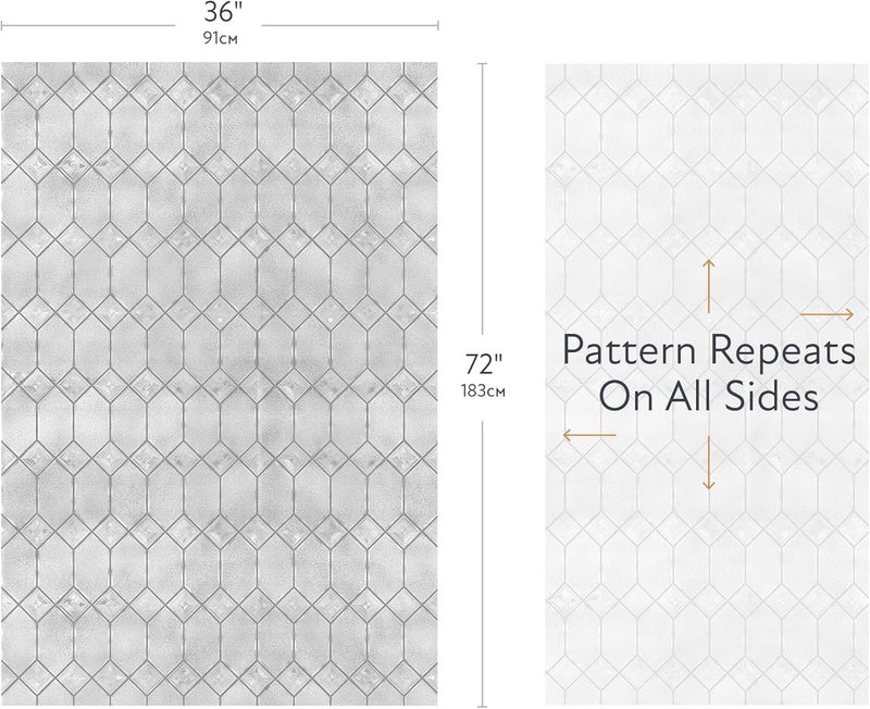 Artscape Old English 36 x 72 Inch Window Film, Made in USA – Provides Privacy, Non-Adhesive, Textured Leaded Glass Pattern, UV Protection, Easy to Apply and Removable - Image 4