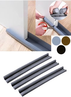 Pack of 3 Door Draft Stopper, 30'' to 38'' Under Door Draft Blocker, Air-Conditioning Air Keeper, Window Breeze Noise Sound Smell Insect Dust Light Blocker, Barrier for Doors and Windows (Multicolor)