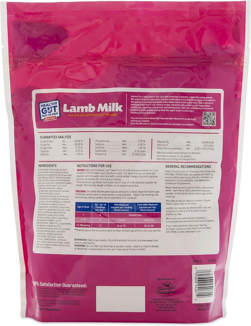 Manna Pro Lamb Milk Replacer with Probiotics for Healthy Growth, 3.5 lb - Image 2