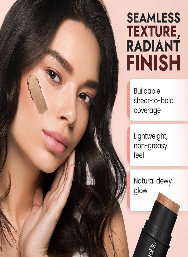 BaeBlu - Organic Blush Tube, Amaretto - 100% Natural Vegan Cream Blush Sticks, Multi-Use Bronzer, & Highlighter for Lips, Cheeks & Eyes, Buildable Shimmer, Gluten-Free, Paraben-Free, Made in USA - Image 4