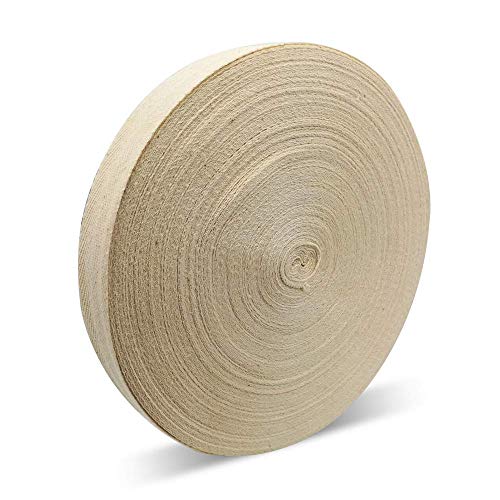 BornFeel Natural Cotton Twill Tape 55 Yards 1 Inch Bunting Bias Tape Herringbone Webbing Tape Roll for Apron Sewing Dressmaking Craft (Natural White) - Image 4
