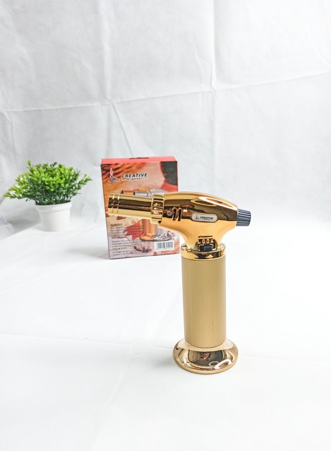 Creative Stylish Incense Burner Lighter, Kitchen Torch Lighter With Safety Lock and Adjustable Flame Refillable for Camping, Desserts Baking BBQ, Picnic, Parties, Fire Lighter For Oud Incense And Charcoal - Image 2