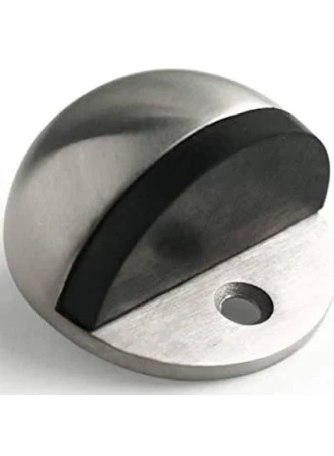 Al Baker Half Cut Dome Door Stopper – Stainless Steel Floor Mounted - Image 1