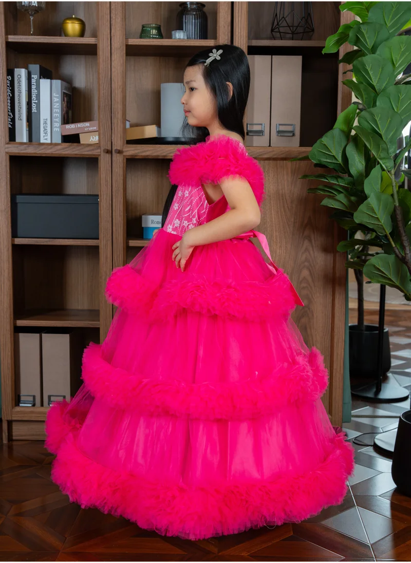 D'Daniela D' Daniela - Premium Collection-Eliana Pink Long  Party Gown