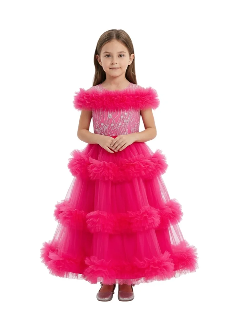 D'Daniela Tiered Ruffle Dress