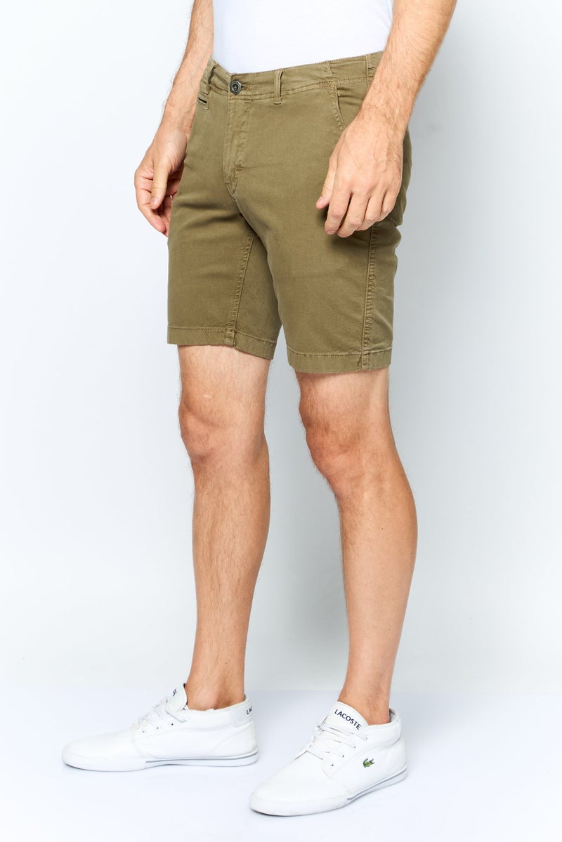 Paperbacks Men 9 Inseam Solid Chino Shorts, Olive - Image 3