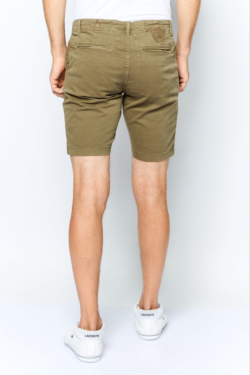 Paperbacks Men 9 Inseam Solid Chino Shorts, Olive - Image 2