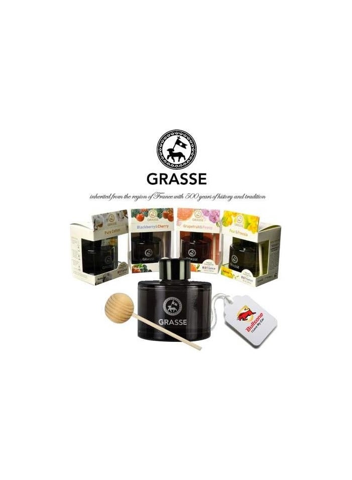 Bullsone Grasse Diffuser, Natural Car Air Fresheners, Luxury Car Perfume Diffuser Pear and Freesia Scent 105ml - Image 3