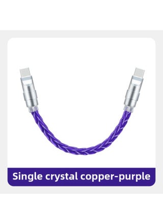 Pure Copper Hardware Ultra-soft Single Crystal Copper Data Cable For Iphone16 Flat Mate70 Notebook Fast Charging-Color:0.15m Usb To For Apple/12w-Model:Single Crystal Copper Purple [silver Copper Shell] - pzsku/ZC767518600A8AF4BC71CZ/45/1746220983/c9a36709-a33f-4b13-afec-a174659f3efb