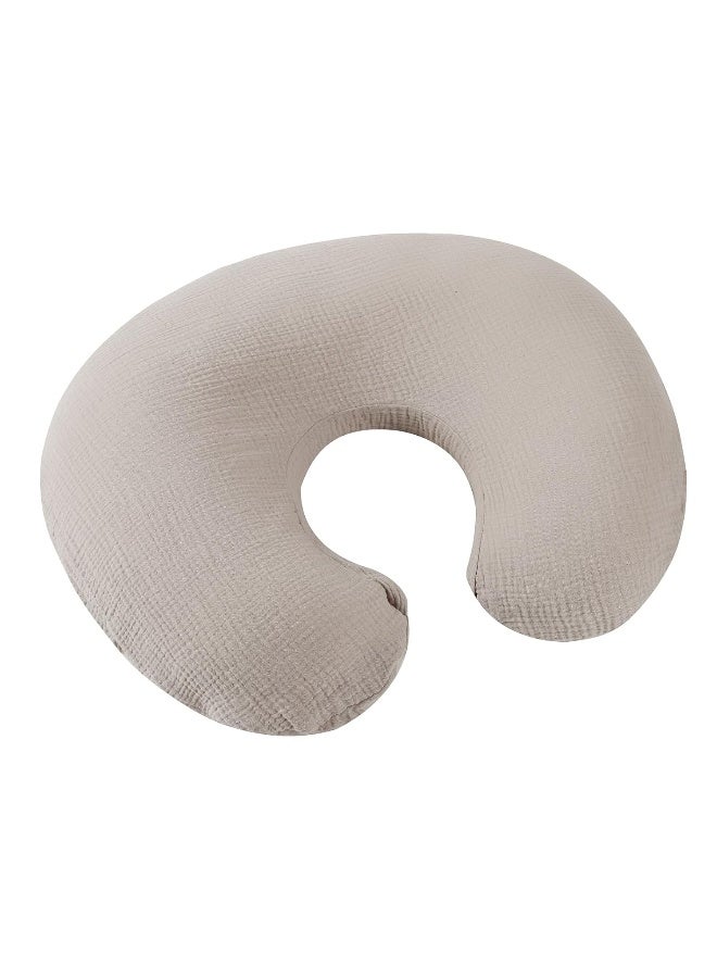Onacosht Muslin Nursing Pillow Cover Soft 100% Cotton Feeding Pillow Slipcover Fits Standard Infant Nursing Pillow for Baby Boy and Girl, Fog - Image 5