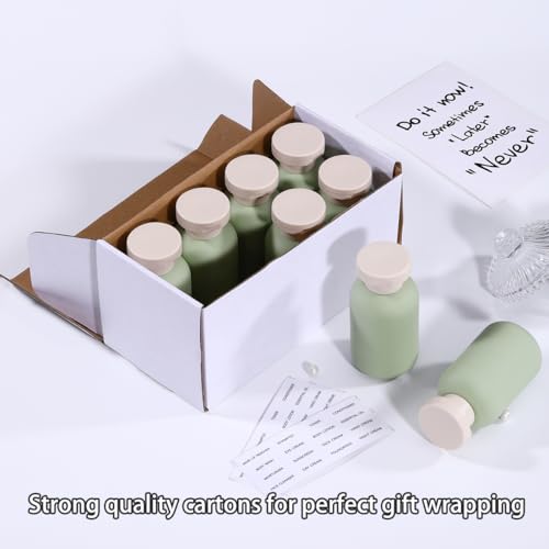 UMETASS 3.4 oz Plastic Small Travel Shampoo Bottles, Refillable Flip Cap Squeeze Bottles for Toiletries, Leakage-proof Travel Shampoo and Conditioner Container (8 pack) - Image 3