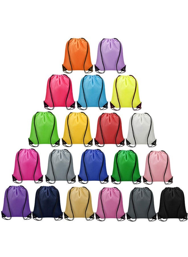 Vorspack Vorspack Drawstring Backpacks Bulk 20 Pieces of 20 colors String Bags, Customized Gift Bags Goodie Bags for Class Party Gym Sport Trip  - Image 1