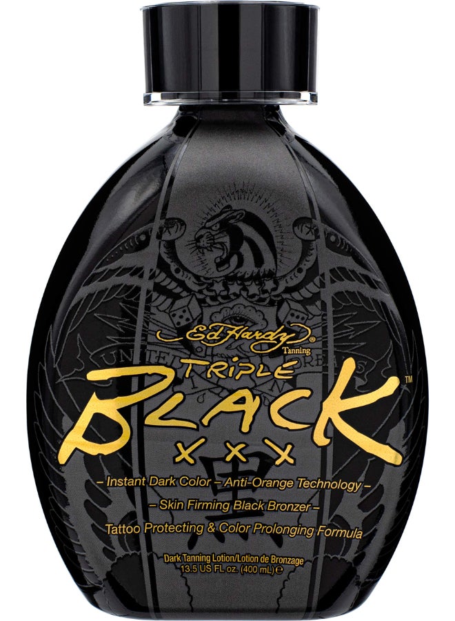 Ed Hardy BLACK XXX Instant Dark Color Tanning Lotion 135 oz - Image 3