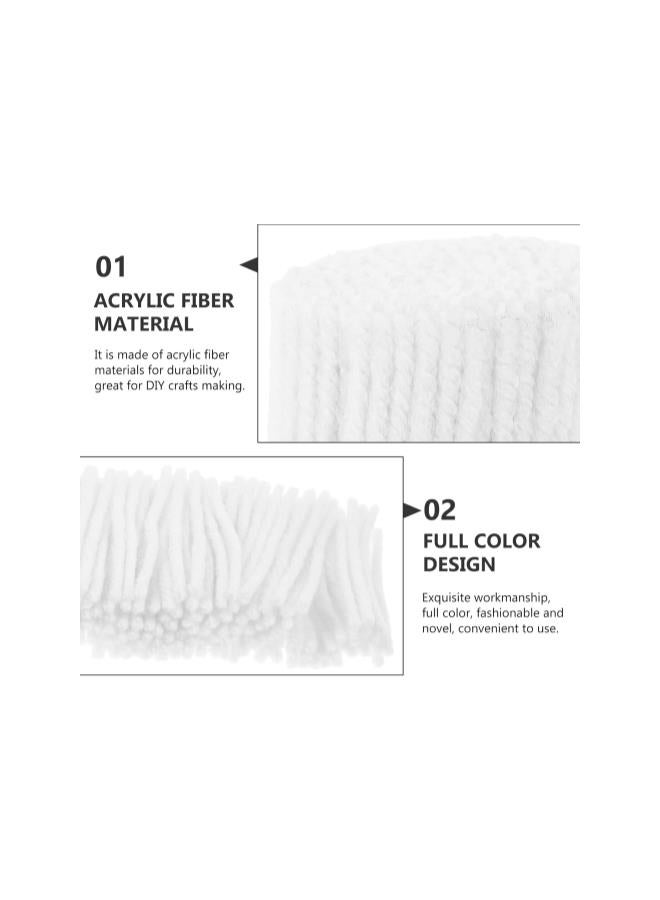 klarako 10 Rolls Latch Hook Yarn Precut Rug Yarn Tapestry Yarn Threads for DIY Craft Sewing Knitting Yarn Latch Hook Supplies White - Image 3