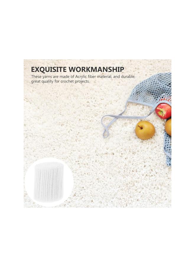 klarako 10 Rolls Latch Hook Yarn Precut Rug Yarn Tapestry Yarn Threads for DIY Craft Sewing Knitting Yarn Latch Hook Supplies White - Image 5