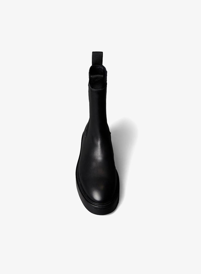 Calvin Klein Jeans Leather Stacked Heel Chelsea Boots - Image 5