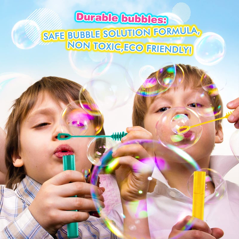 spring flower SpringFlower 200 Pieces Mini Bubble Wands, Party Favors Assortment Toys for Kids,Themed Birthday, Halloween, Goodie Bags, Carnival Prizes, Wedding, Bubble Maker Outdoor Gifts for Girls & Boys - Image 5