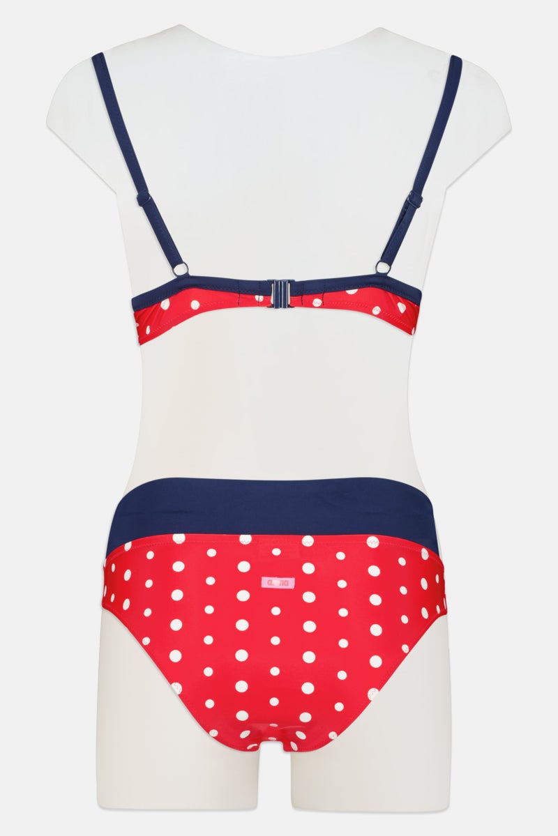 arena Women 2 Pieces Polka Dots Bikini Top And Bottom Set, Multicolor - Image 2