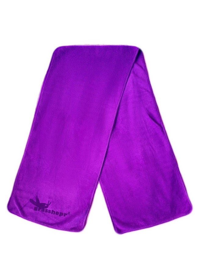 grasshopr Grasshopr - Micro Fiber Gym Sports Face Towel 10 inches x 48 inches (Velvet Feel) (Purple)  - Image 5