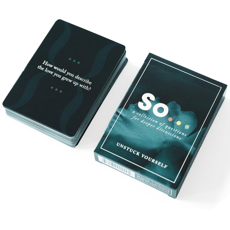 So..? SO Cards Unstuck Yourself Powerful Conversation Starter Cards for Meaningful Discussion and Introspection - Image 2