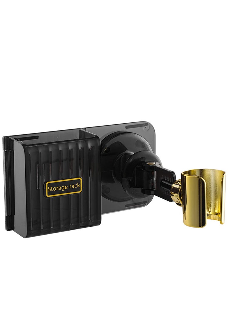 Barakah Wall Mounted Hair Dryer Holder Rack for Hands Free Blow Drying Bathroom Walls Shelf Storage - Image 1