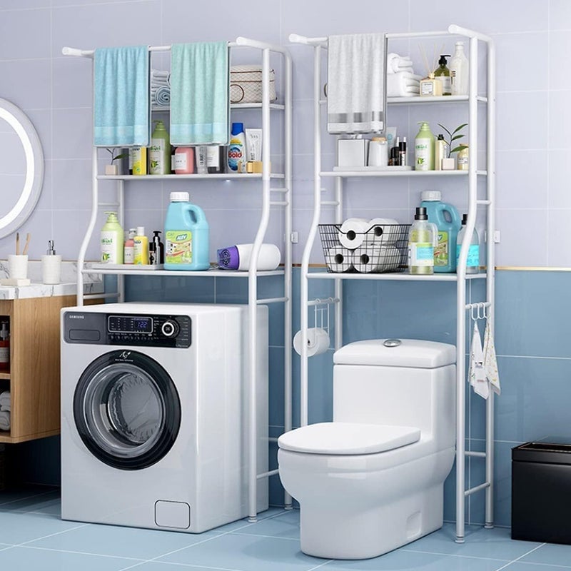Intag 3 Shelf Bathroom Space Saver,Over The Toilet Washing Machine Rack,Bathroom Corner Stand Storage Organizer Accessories,The Washing Machine,Bathroom Tower Shelf - Image 3