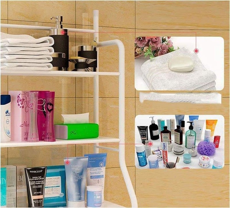 Intag 3 Shelf Bathroom Space Saver,Over The Toilet Washing Machine Rack,Bathroom Corner Stand Storage Organizer Accessories,The Washing Machine,Bathroom Tower Shelf - Image 5