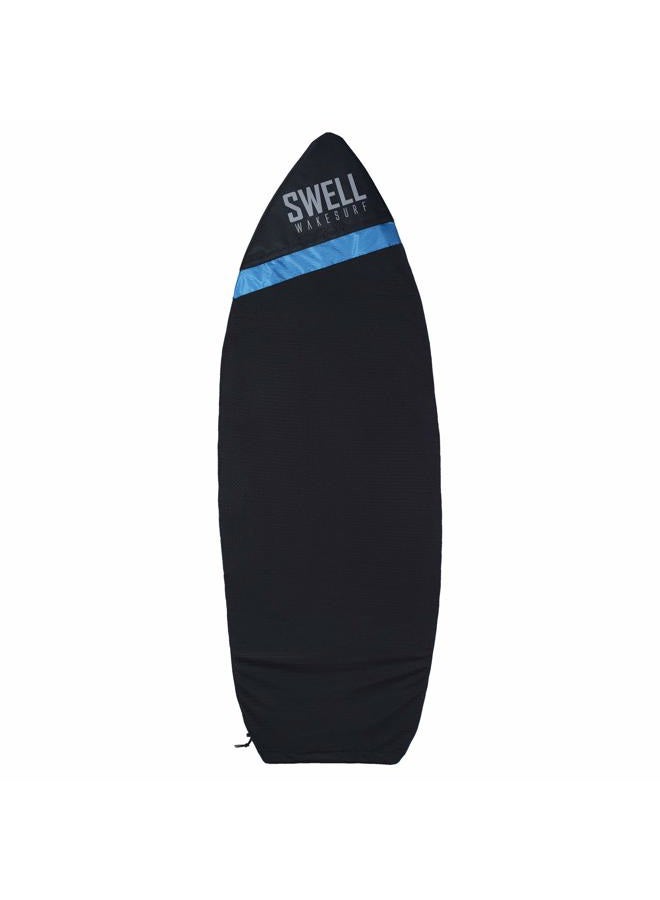 SWELL Wakesurf Adjustable Length Wakesurf Board Sock with Padded Nose and Pocket - Wakeboard Cover - One Size Fits All Surfboard Bag (Pointed Nose - Blue) - Image 1