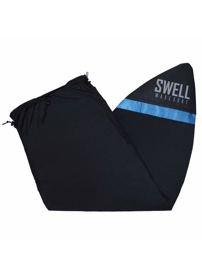 SWELL Wakesurf Adjustable Length Wakesurf Board Sock with Padded Nose and Pocket - Wakeboard Cover - One Size Fits All Surfboard Bag (Pointed Nose - Blue) - Image 2
