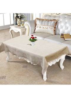 Kuber Industries Kuber Industries Jute Center Table Cover, 40"x60" (Cream), Standard (HS39KUBMART023531)  - Image 2