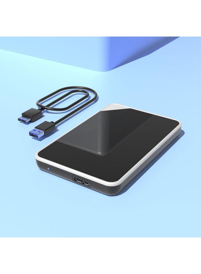 Non-removable USB3.0 Mobile Hard Disk Box 2.5-inch Laptop SSD Solid State Hard Disk Box-Color:Black Mirror USB3.0 Hard Disk Box - Image 1