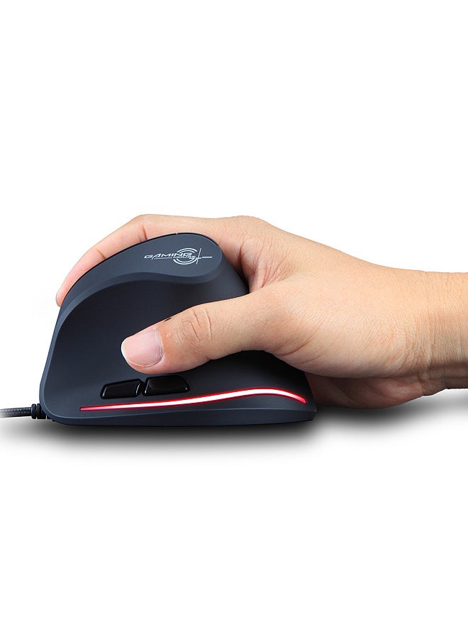 T-20 Mouse Wired Vertical Mouse Ergonomic Rechargeable 4 3200 DPI Optional Portable Gaming Mouse for Mac Laptop PC Computer