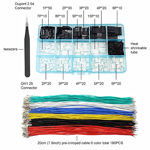 elechawk GH1.25 to Dupont2.54 Pre-Crimped Cables and Connectors Kit Compatible with JST GH 1.25mm for Pixhawk4 Pixhawk 6C 6X 20cm Silicone Wire - Image 2