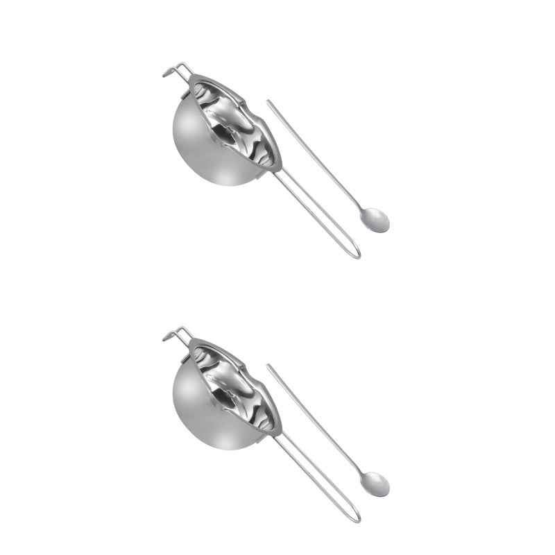 2 pcs Stainless Steel Melting Pot with Handle for Melting Chocolate Butter Candy - Image 1