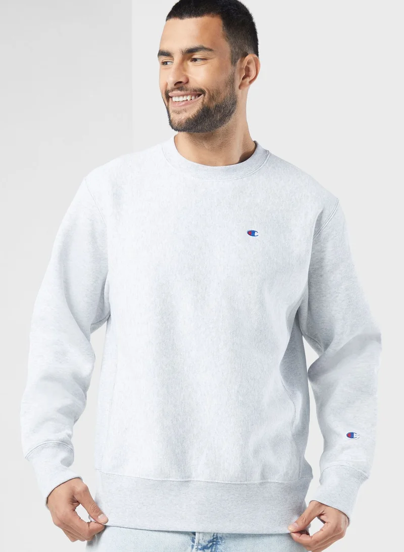 Champion Logo Knit Sweatshirt