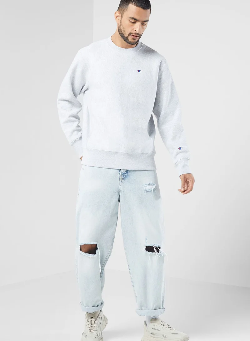 Champion Logo Knit Sweatshirt