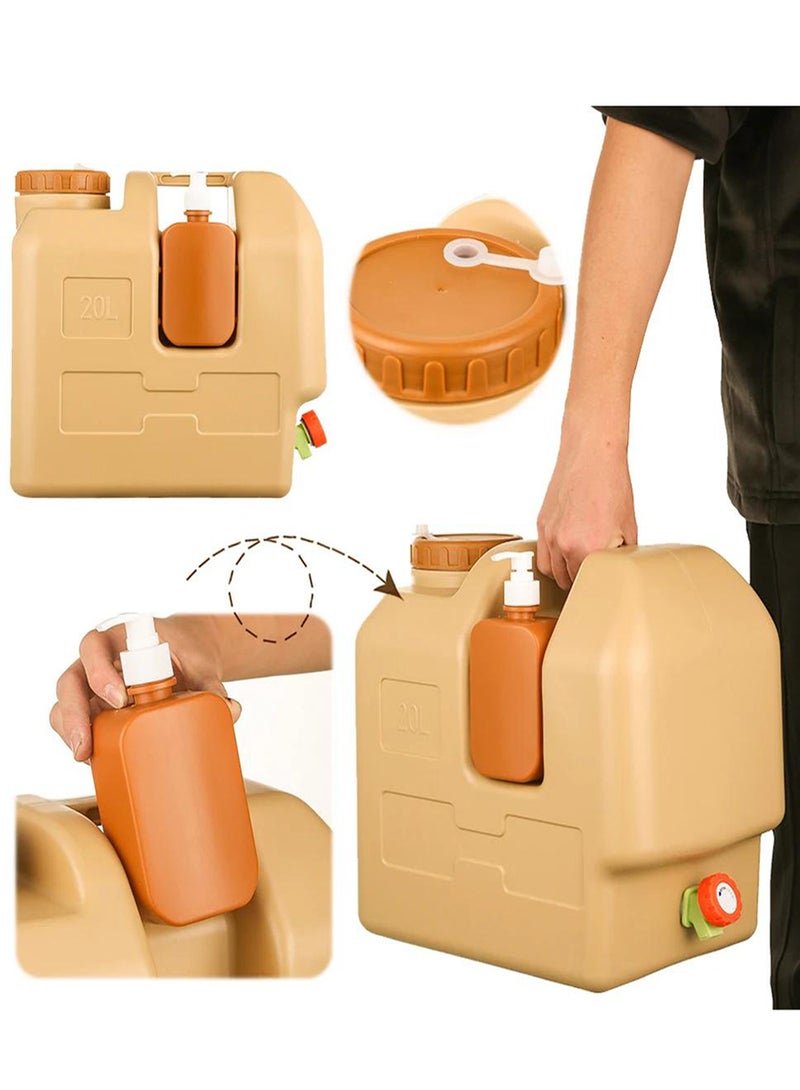 EzzySo Large Capacity Camping Water Storage Tank UV Resistant Portable Camping Water Container with Hand Washing Pot Slot for Outdoor Camping and Family Use - Image 4