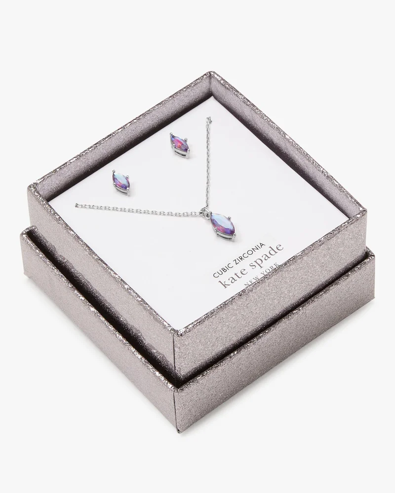 Kate Spade Signature Solitaire Studs & Pendant Boxed Set