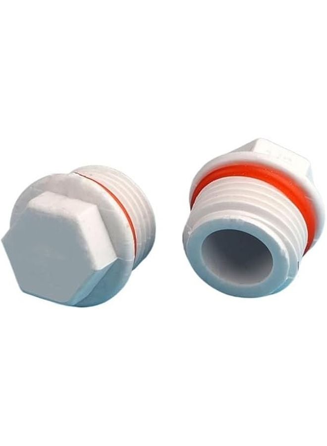 1 2 Inch Male Thread PVC Pipe End Cap Plumbing Fitting Diameter 20MM - Image 1