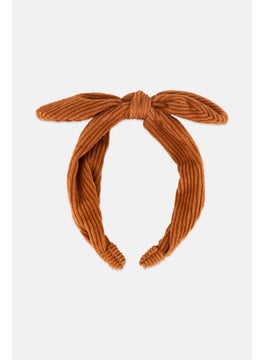 Lefties Kids Girl Textured Headband, Brown  - Image 1